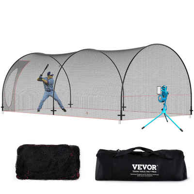 VEVOR Schutznetz 6,7 x 3,6 x 2,4 m, Baseballkäfig-Netz zum Schlagen und Aufstellen