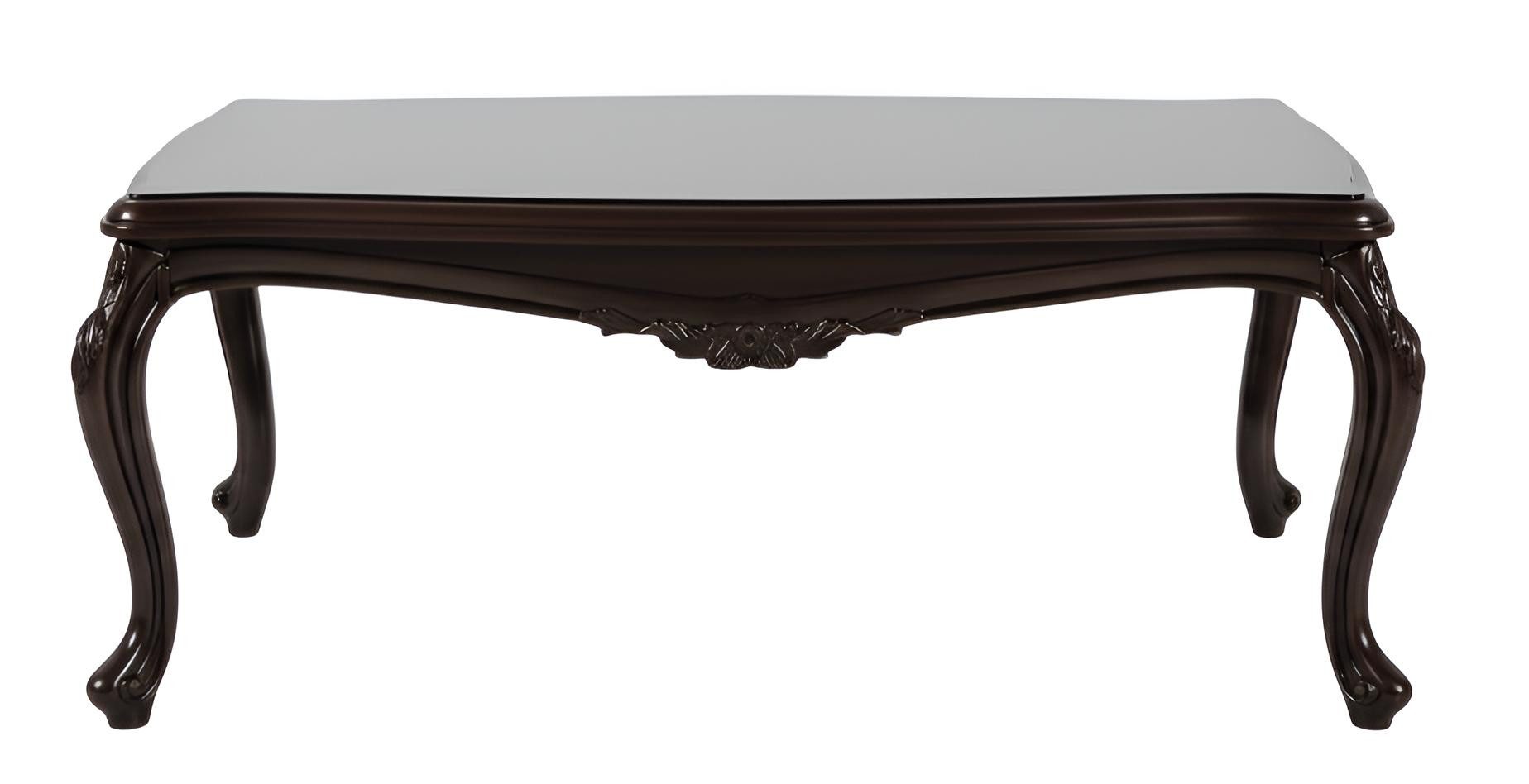JVmoebel Couchtisch Couchtisch Klassischen Stil Dunkelbraun Holzrahmen Holzbeine Neu