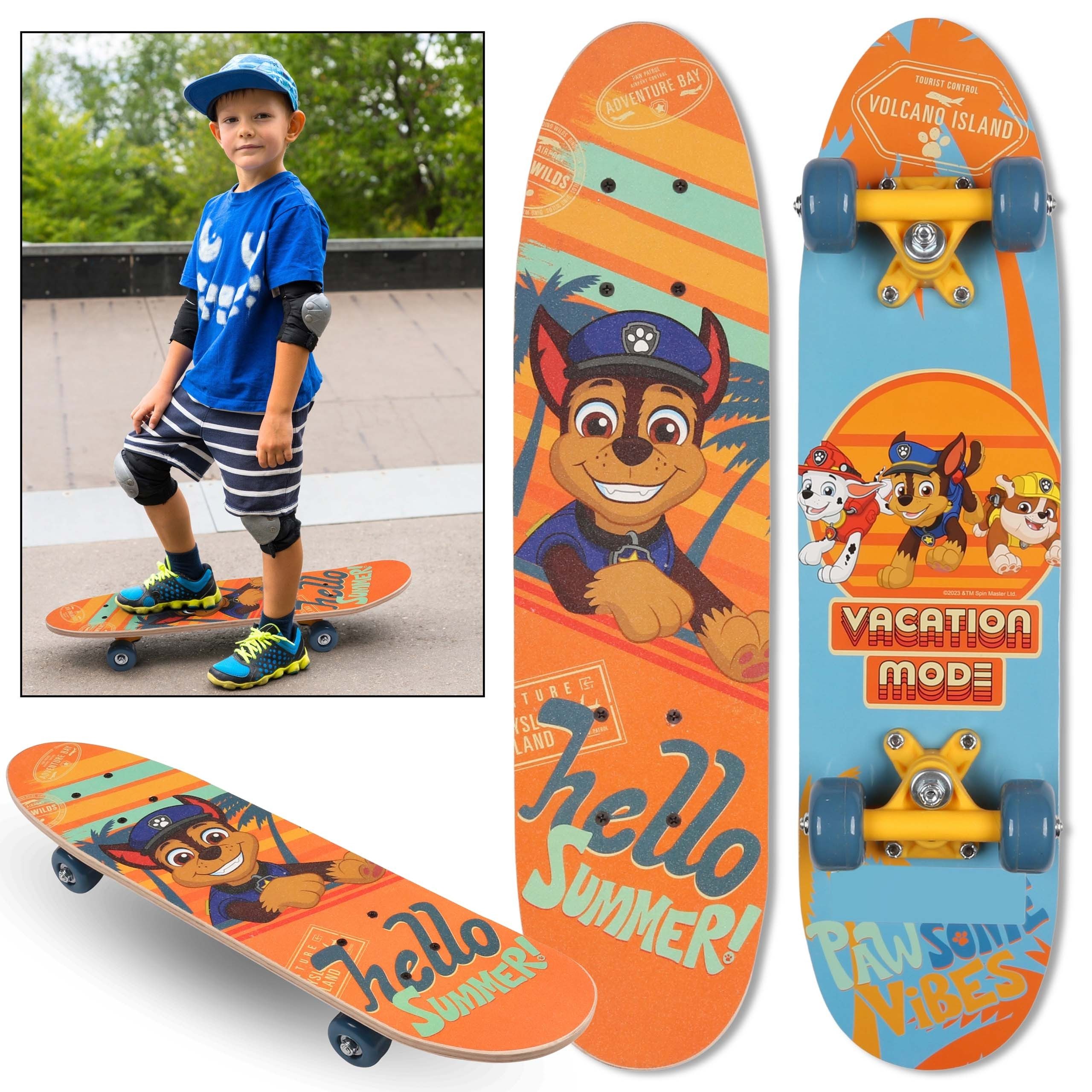 Skateboard Paw Patrol Chase Holz Skateboard für Jungen 61cm,rutschfest,20-50kg