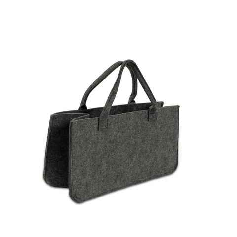 Karat Allzweckkorb Conny, Filztasche, Einkaufstasche, Kaminholztasche, Faltbar, 4er Set