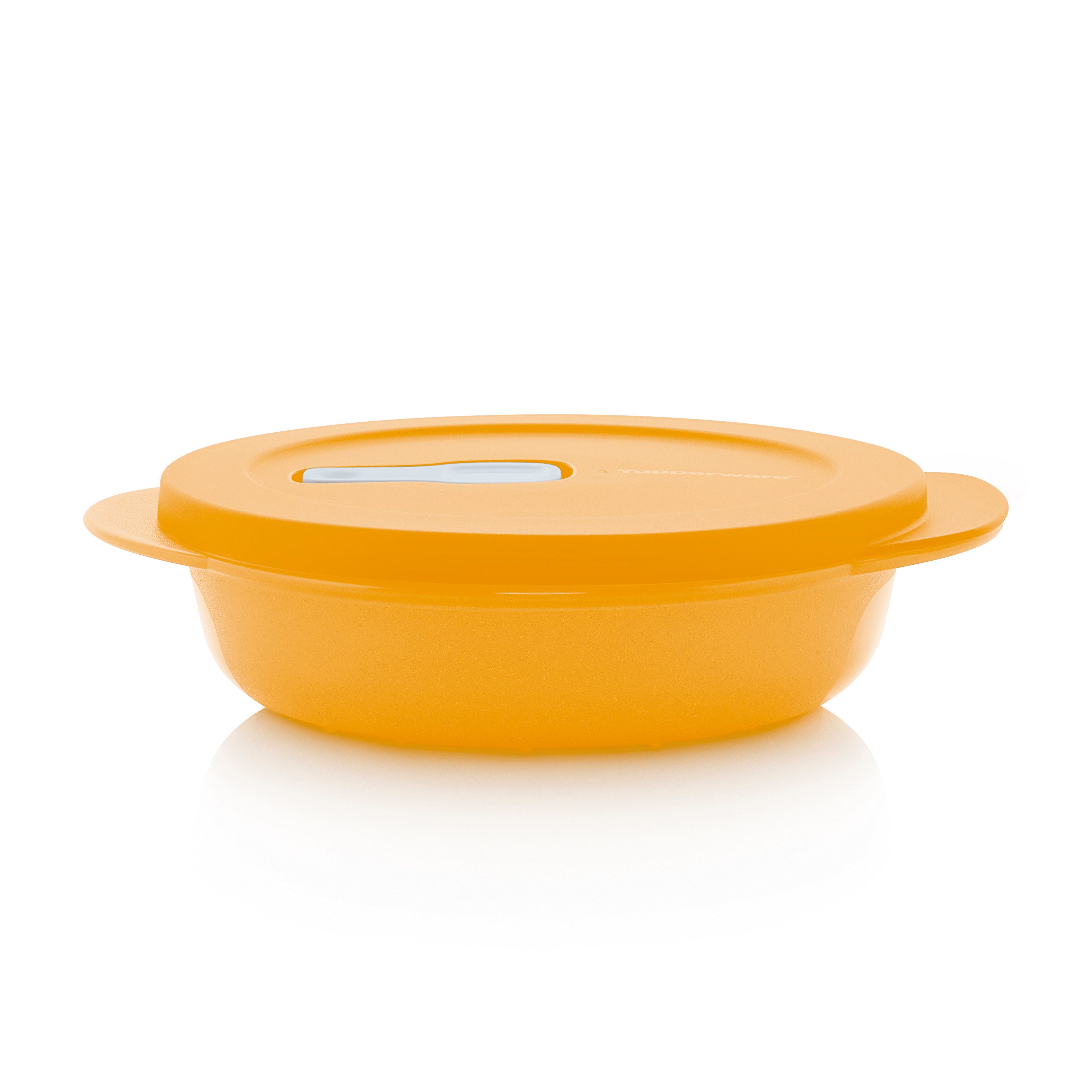 TUPPERWARE Mikrowellenteller Tupperware Mikrowelle Crystal Wave 390ml orange