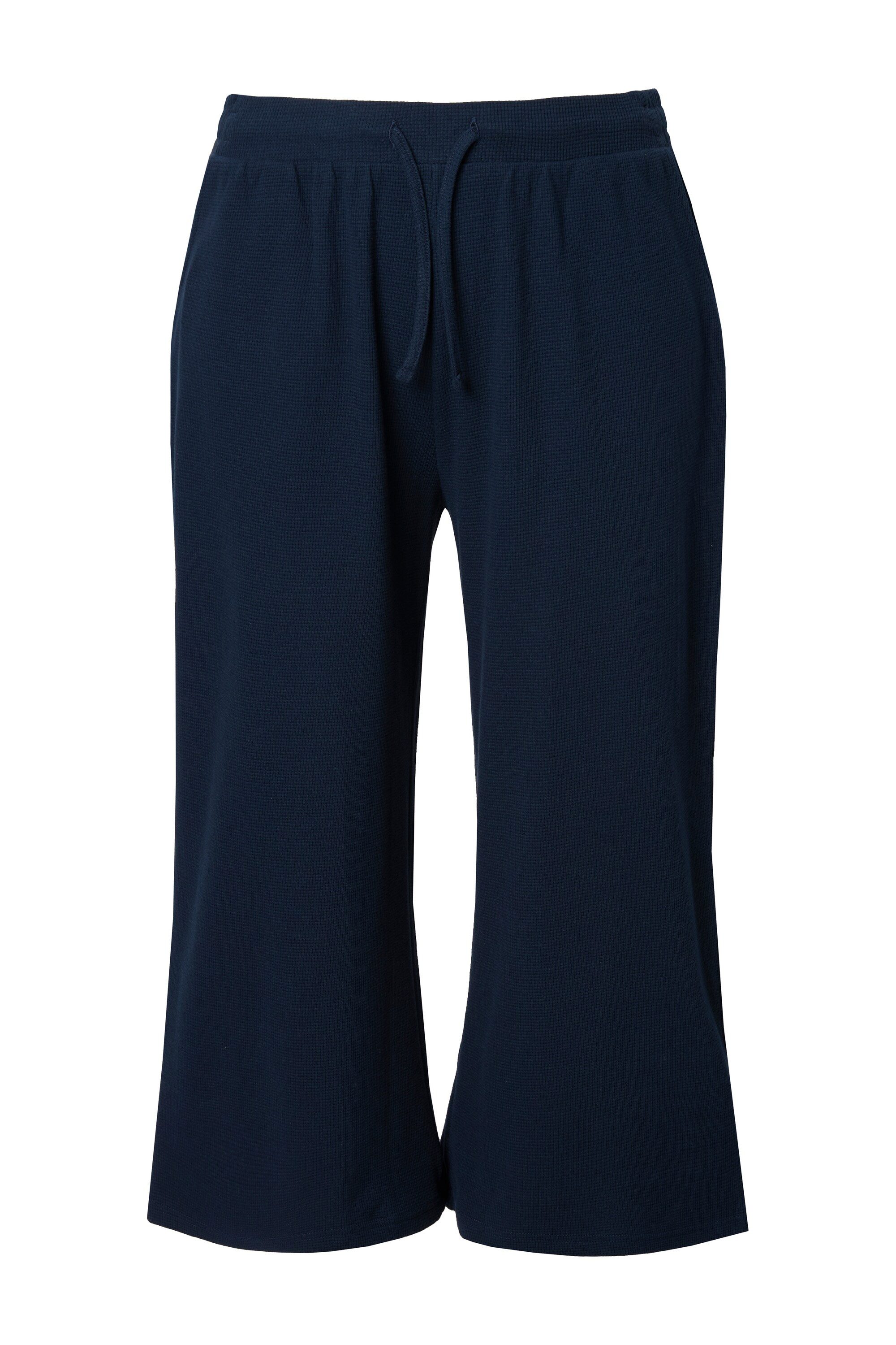 Ulla Popken Culotte Sweat-Culotte Waffelstruktur weites günstig online kaufen