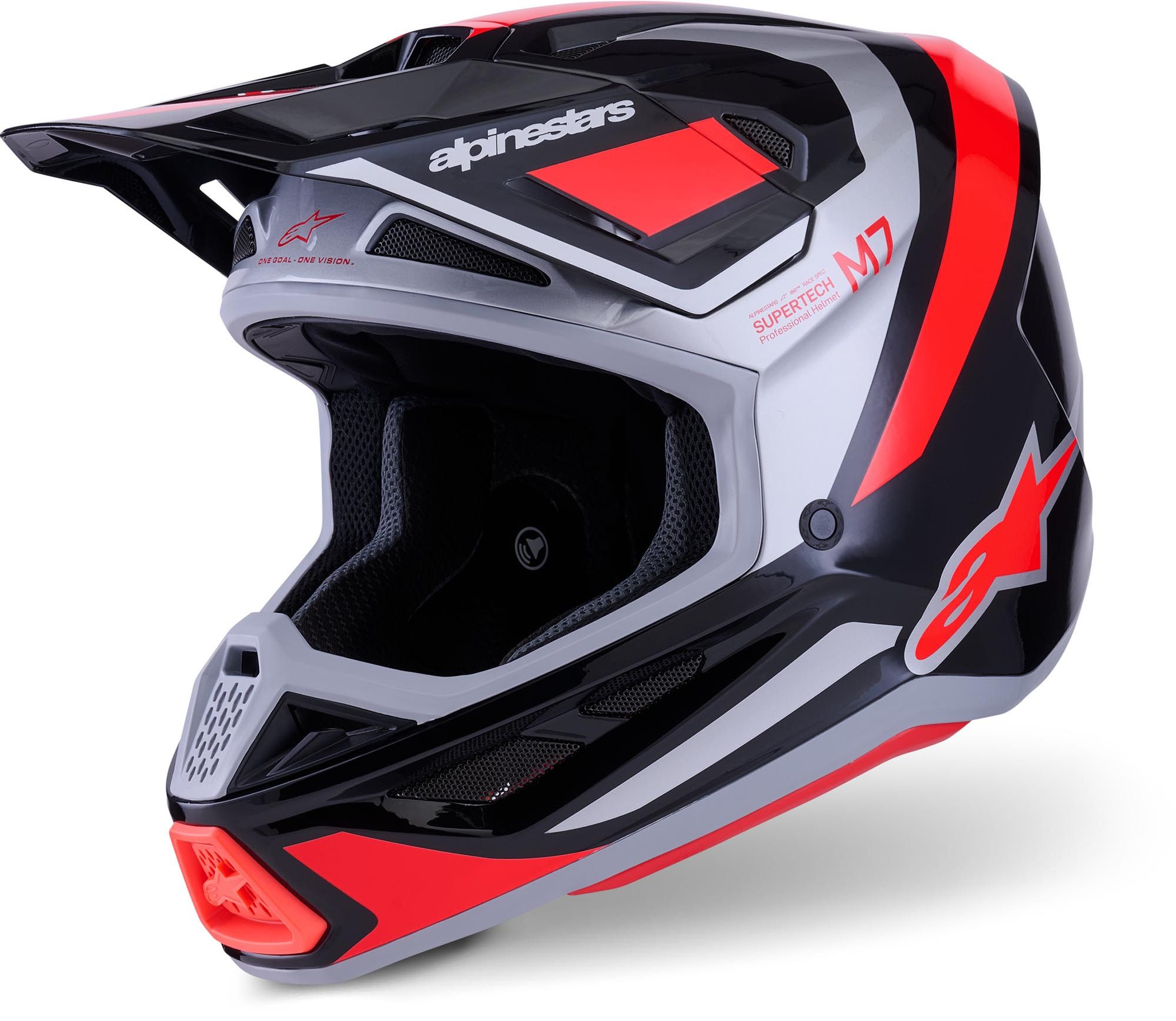 Alpinestars Motocrosshelm S-M7 Rise Motocross Helm, Vorbereitet Für Kommunikationssystem