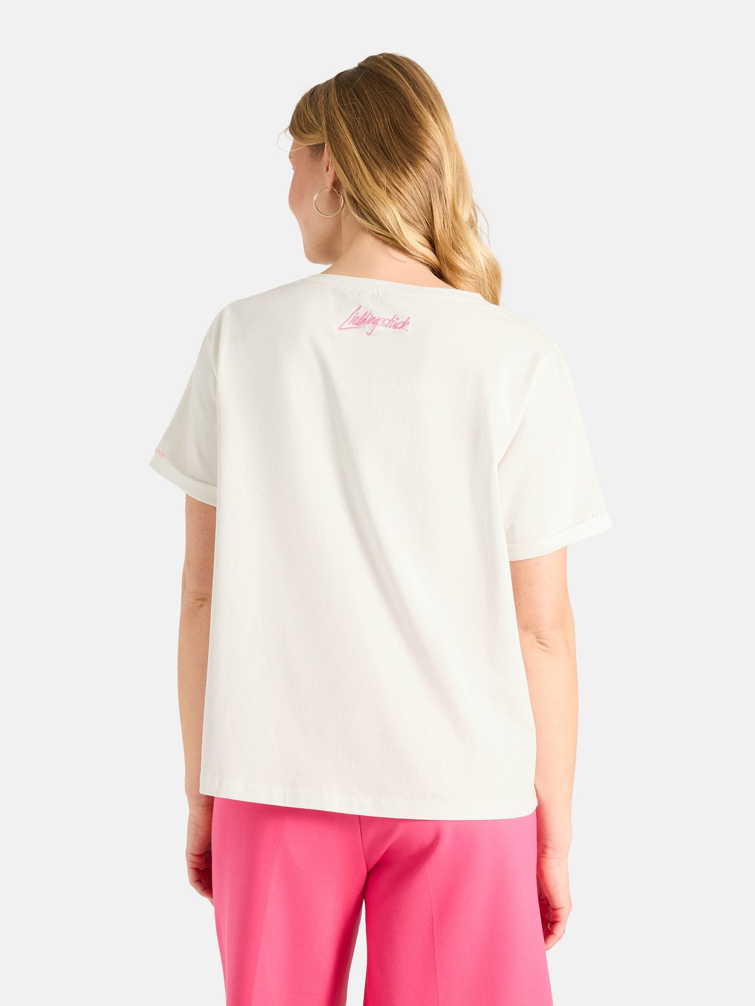 Lieblingsstück T-Shirt TuliaL mit verzierter Brusttasche, Rundhals, bestickt