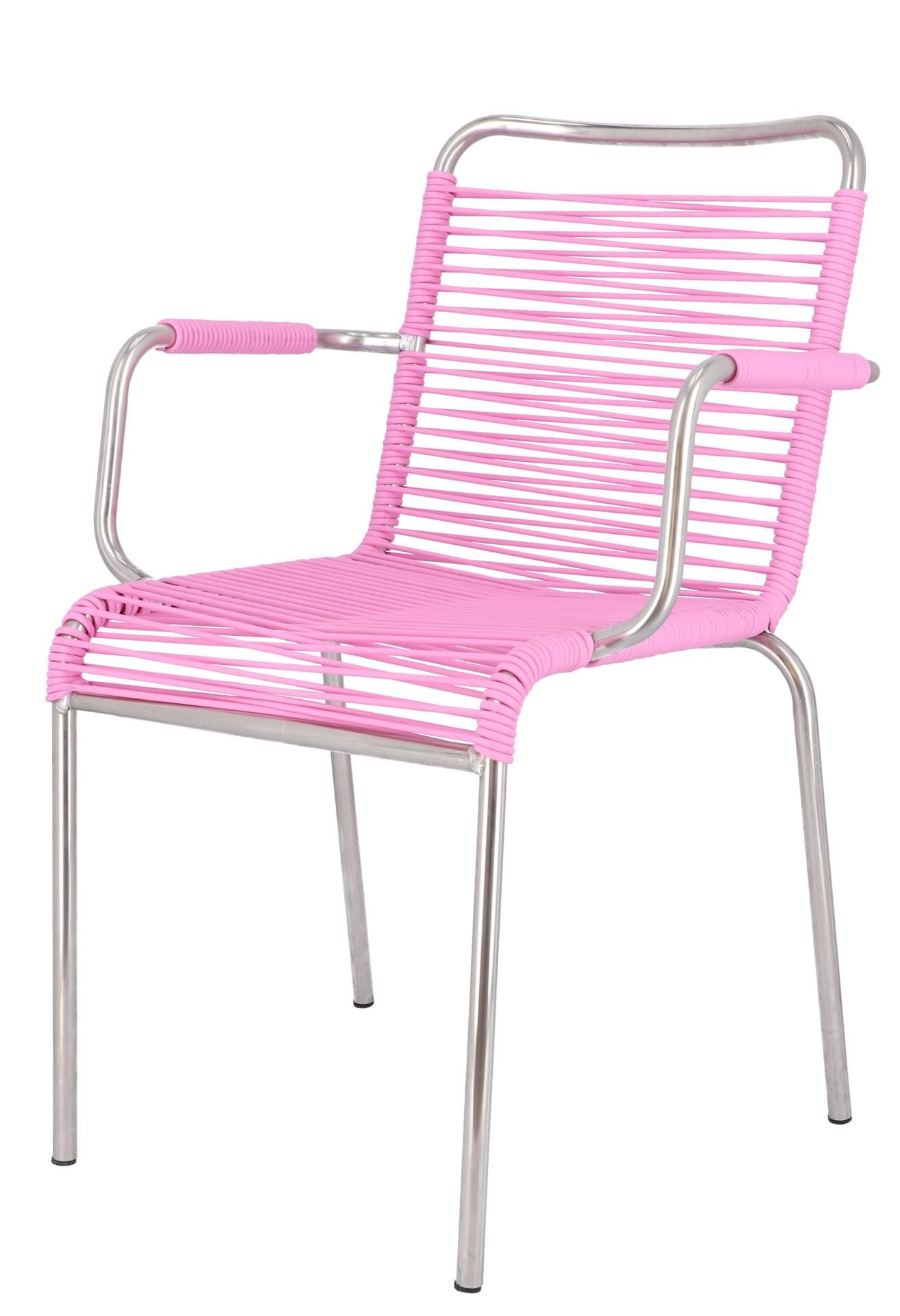 Fiam Stuhl Spaghetti aus Aluminium, Pink günstig online kaufen