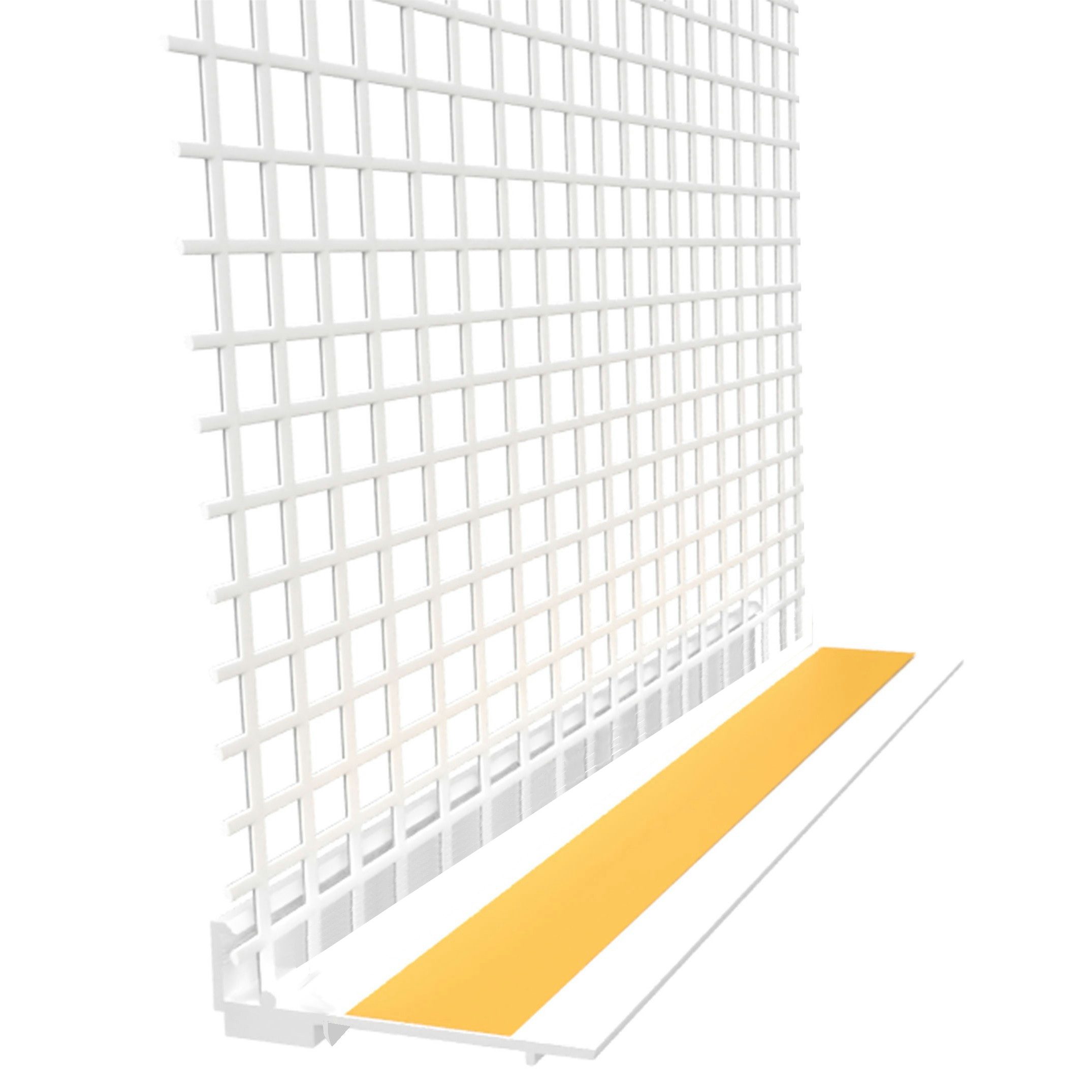 Abschlussprofil 15x Anputzleiste 6mm, Gewebe, Schutzlippe, ohne Steg je 1,4m (15-St), Mit Schutzlippe ohne Steg
