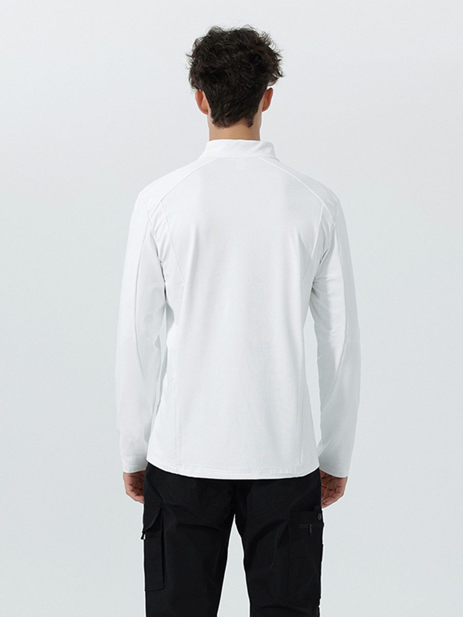 YOUTHUP Funktionsshirt Herren Stretch-Sportshirt mit Zipp-Polo-Kragen günstig online kaufen