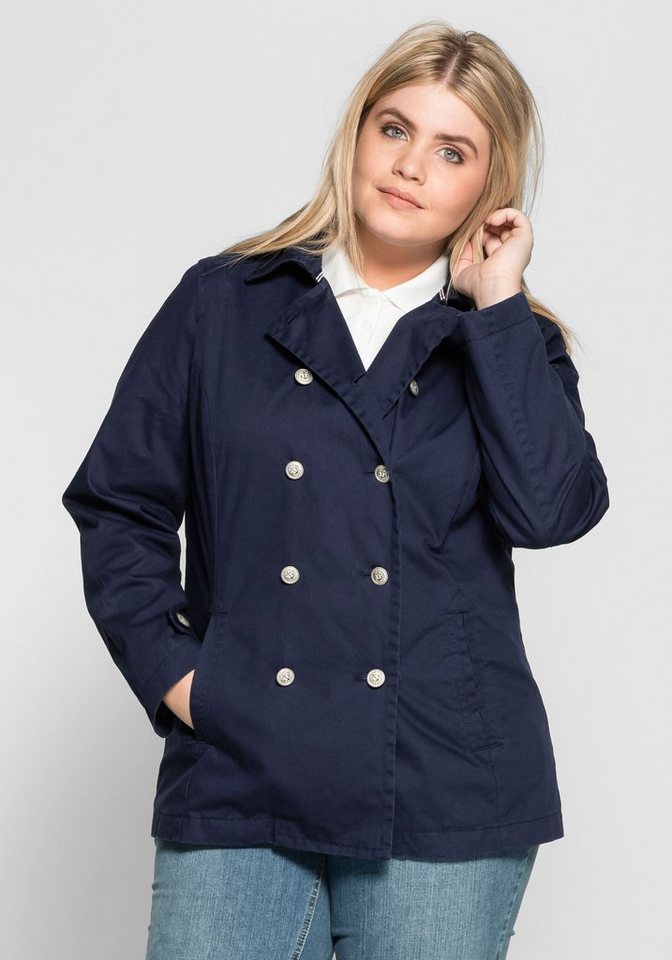 Sheego Cabanjacke Geprägte Metallknöpfe Sheego Cabanjacke Geprägte Metallknöpfe