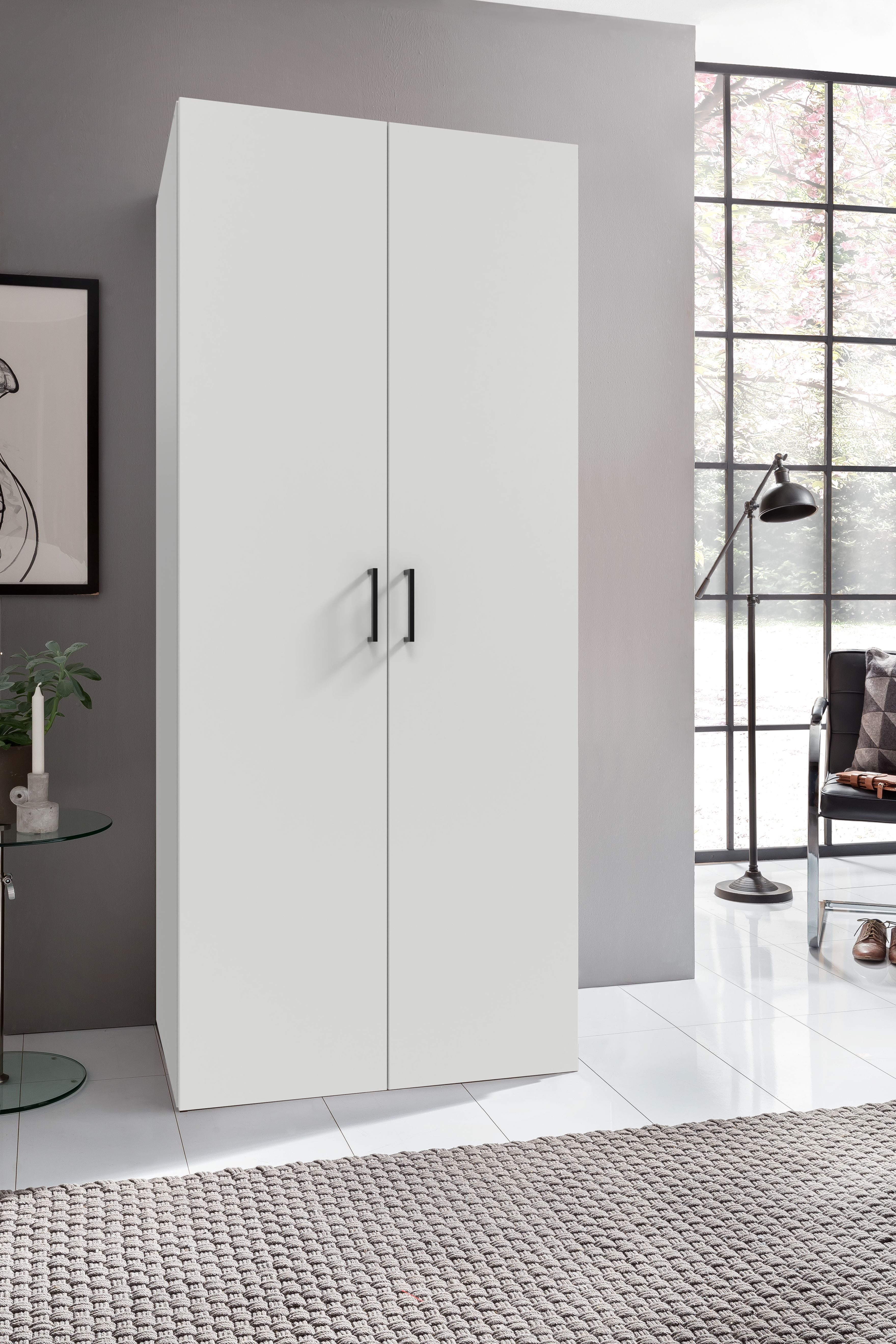 Wimex Kleiderschrank Mugano,in 3 Breiten, 2 Tiefen, viele Farben, Made in Germany (in Basic oder Premium Ausstattung) mit kurzen Griffen aus Metall