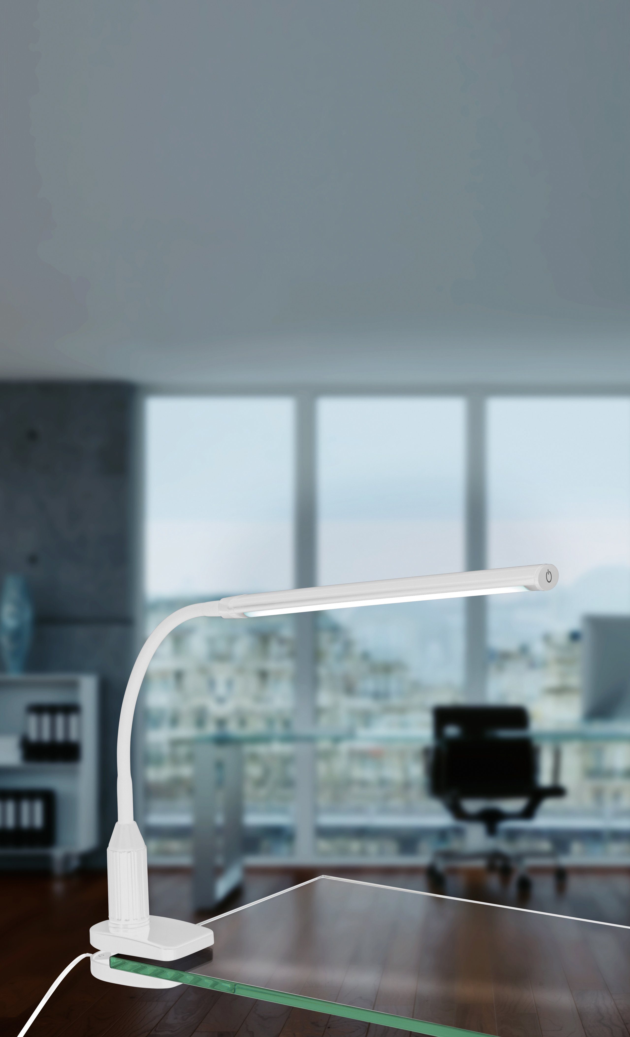 EGLO Klemmleuchte LAROA Tischlampe, Touchsensor, 4-step dimming, Klemmlampe günstig online kaufen