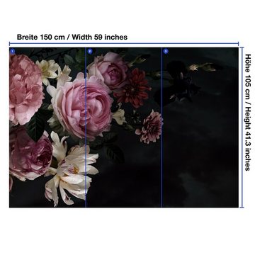 wandmotiv24 Fototapete Blumen Blüten Rosa, glatt, Wandtapete, Motivtapete, matt, Vliestapete