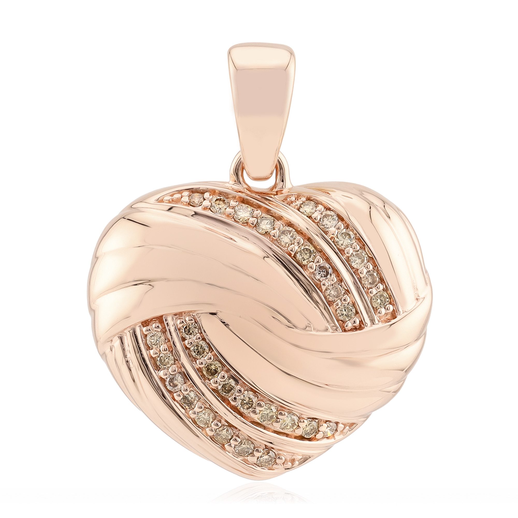 Cavill Kettenanhänger Cavill Silberanhänger Herz, rosévergoldet, 0,194 ct Diamanten (1-tlg)