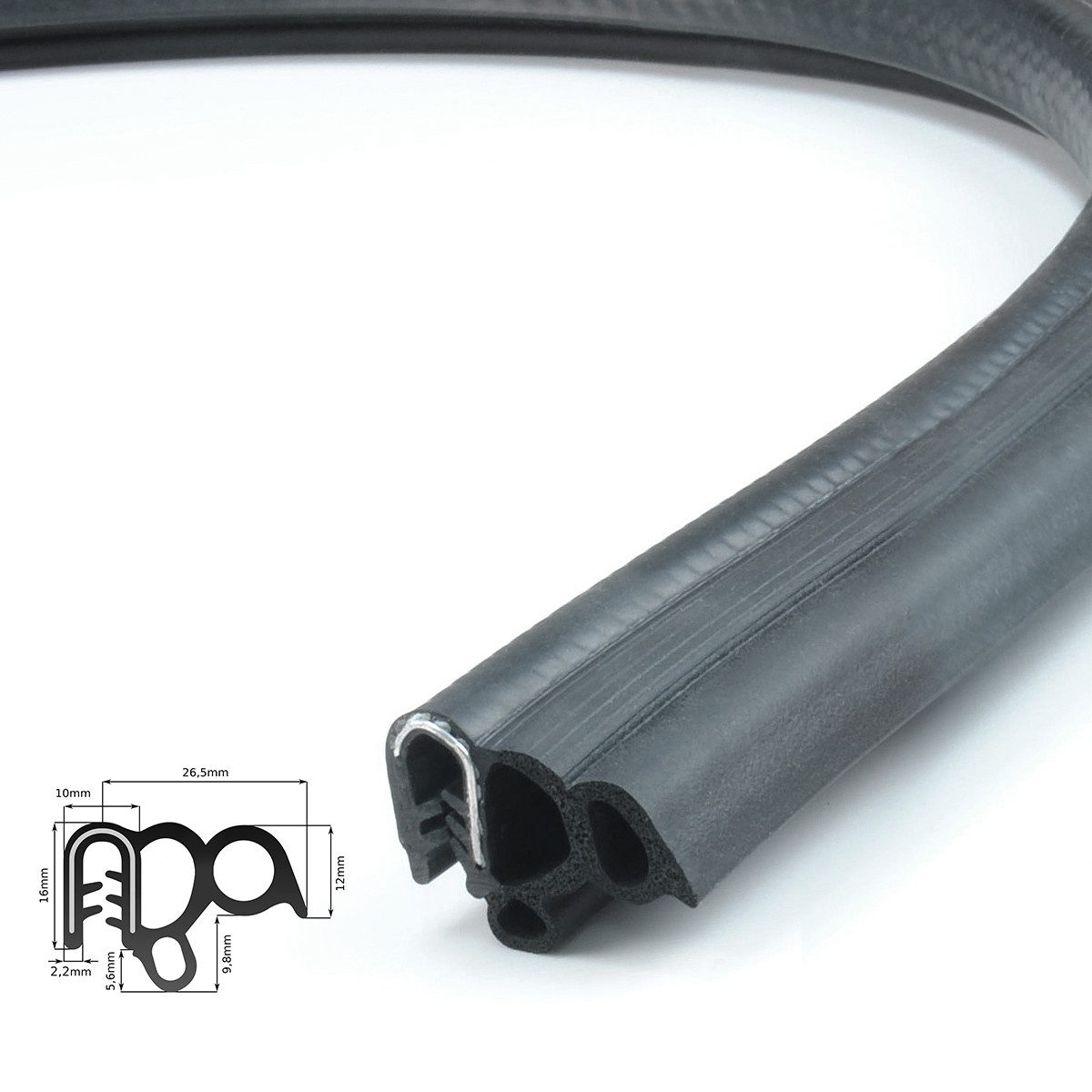 Türdichtband DQ-PP 15m, S-583, S-1087, T-45, T-32, T-T4/1, T70, Kantenschutz,Dichtprofil
