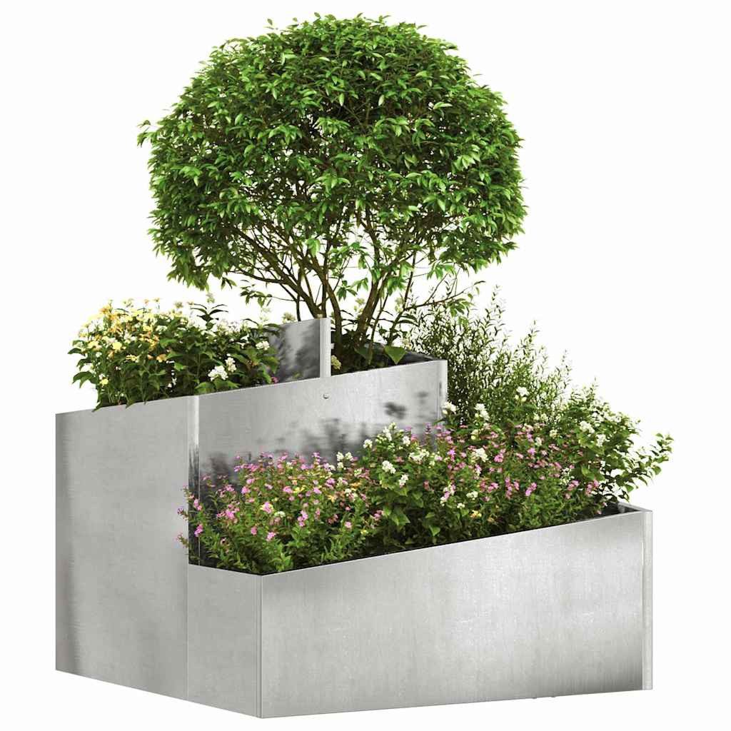vidaXL Blumentopf Gartenblumentopf Silber 60 x günstig online kaufen