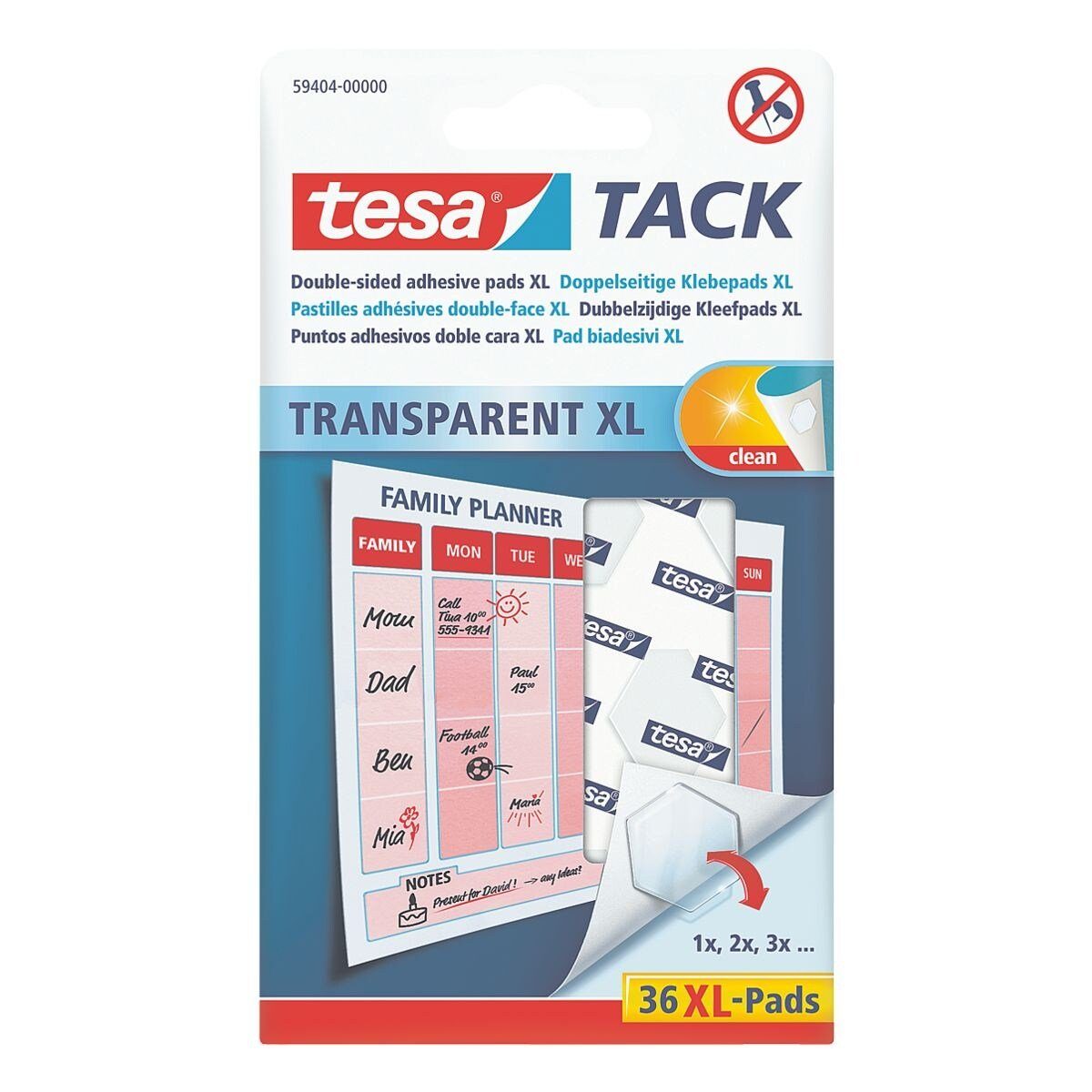 tesa Klebepad »TACK XL« (36-St) wiederablösbar / wiederverwendbar,  transparent und flach online kaufen | OTTO
