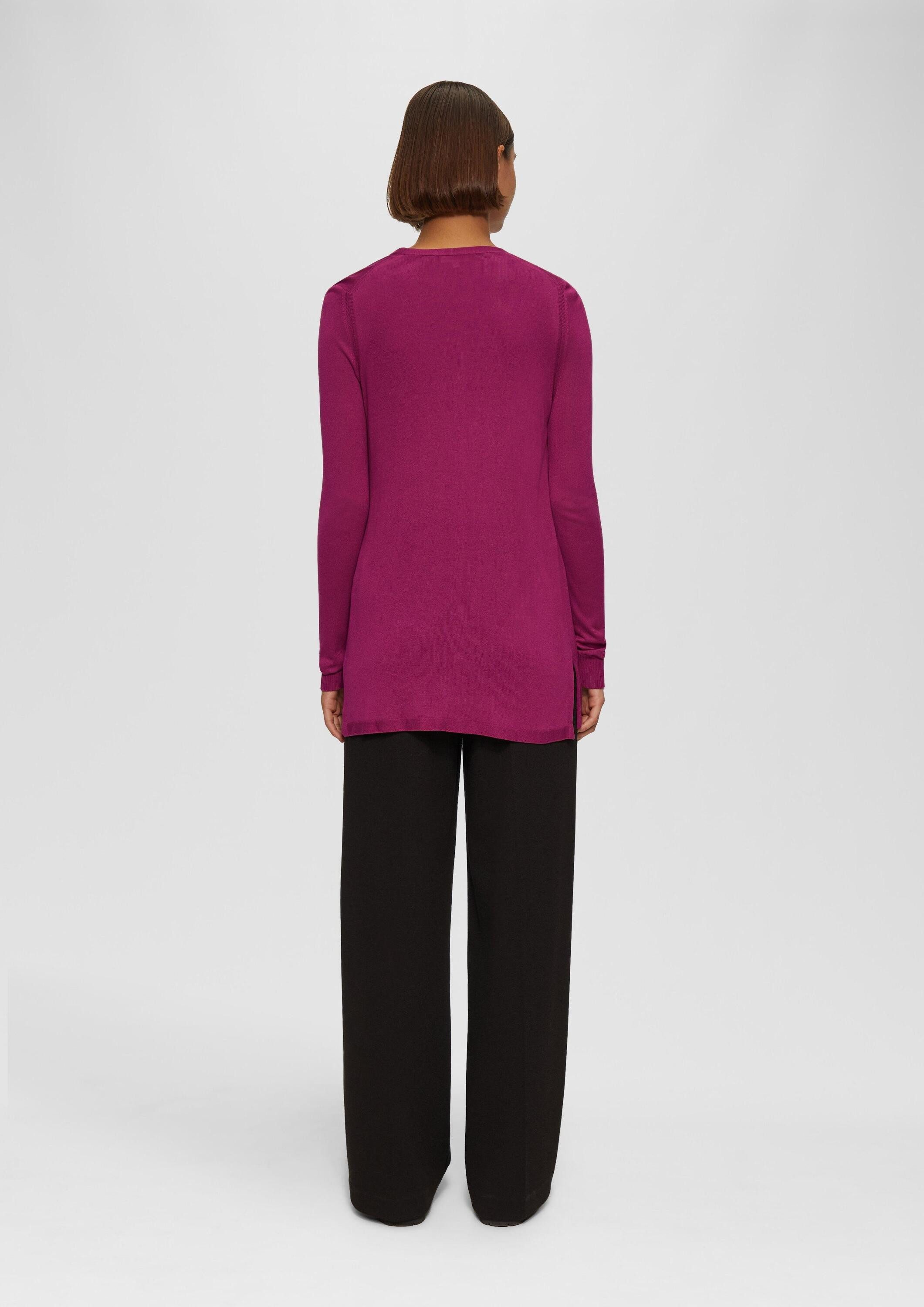s.Oliver Cardigan Strickjacke Feinstrick-Cardigan aus reiner Viskose