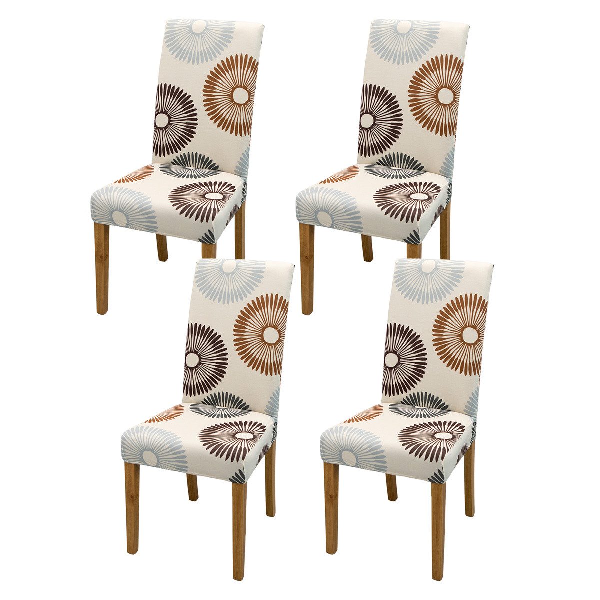 Vivi Idee Stuhlbezug Stuhlhussen 4/6er Set Spannbezug für Esszimmerstühle Schwingstuhl, Elastische Waschbar Hochzeit Büro Partys Deko