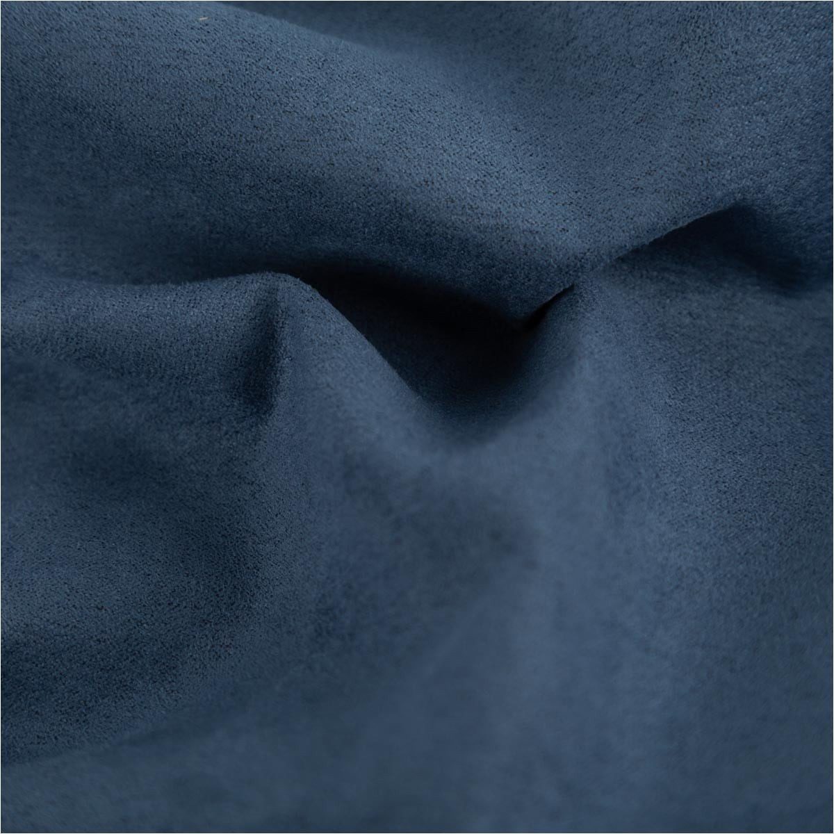 SCHÖNER LEBEN. Stoff Mikrofaser Polsterstoff Meterware uni blau 140cm