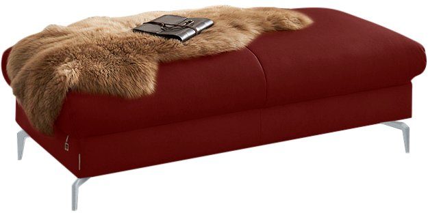 W.SCHILLIG Polsterhocker piedroo, Designsofa mit tollem Sitzkomfort, bequem, L-Form, Füße in Silber matt