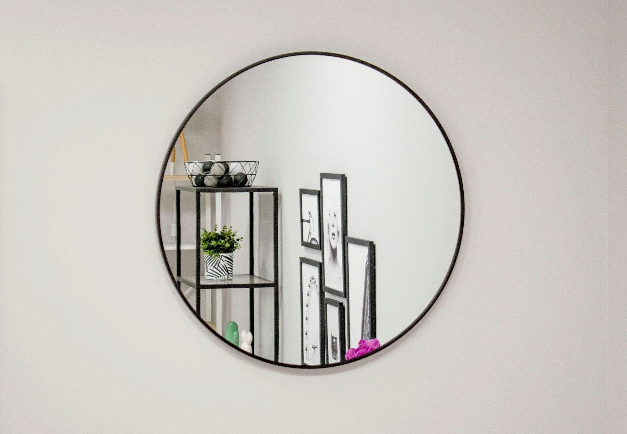 Home Collective Wandspiegel rund wandmontiert mit Metallrahmen in 3 Größen, günstig online kaufen