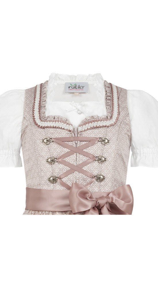 Nübler Dirndl Kinderdirndl 3-teilig Stella in Taupe von Nübler - Rocklänge knielang