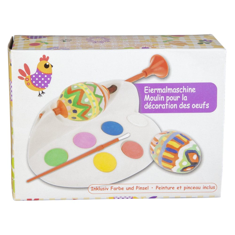 Dekofigur Eiermalmaschine - 2-teilig