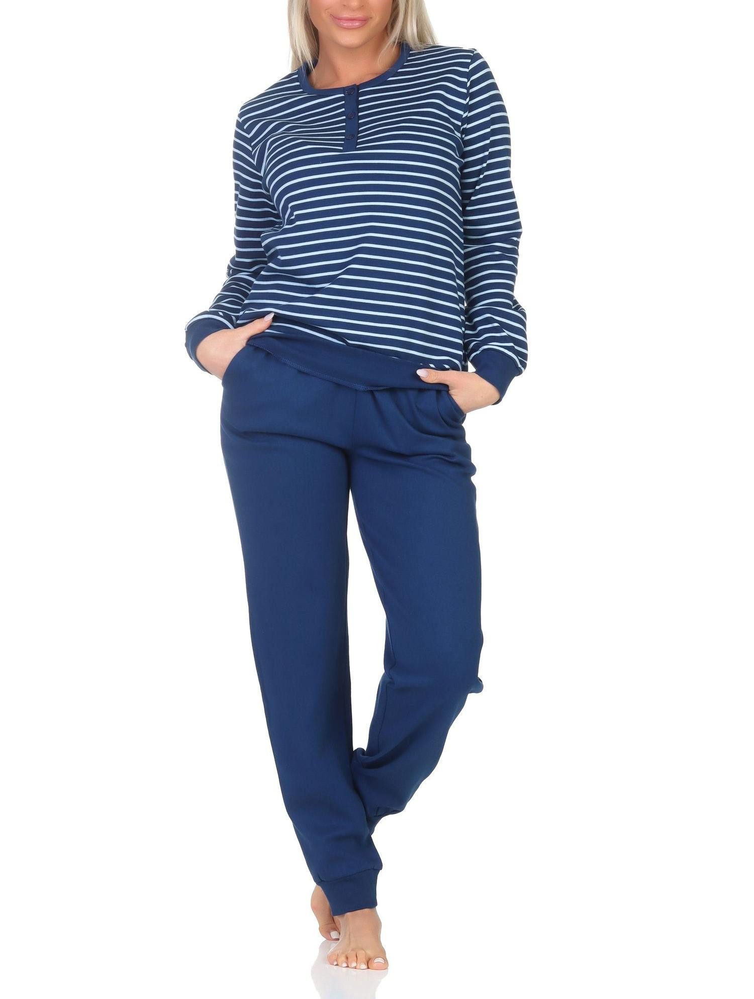 Normann Pyjama Normann Damen Pyjama in Kuschel Interlock Qualität– auch in Übergröße