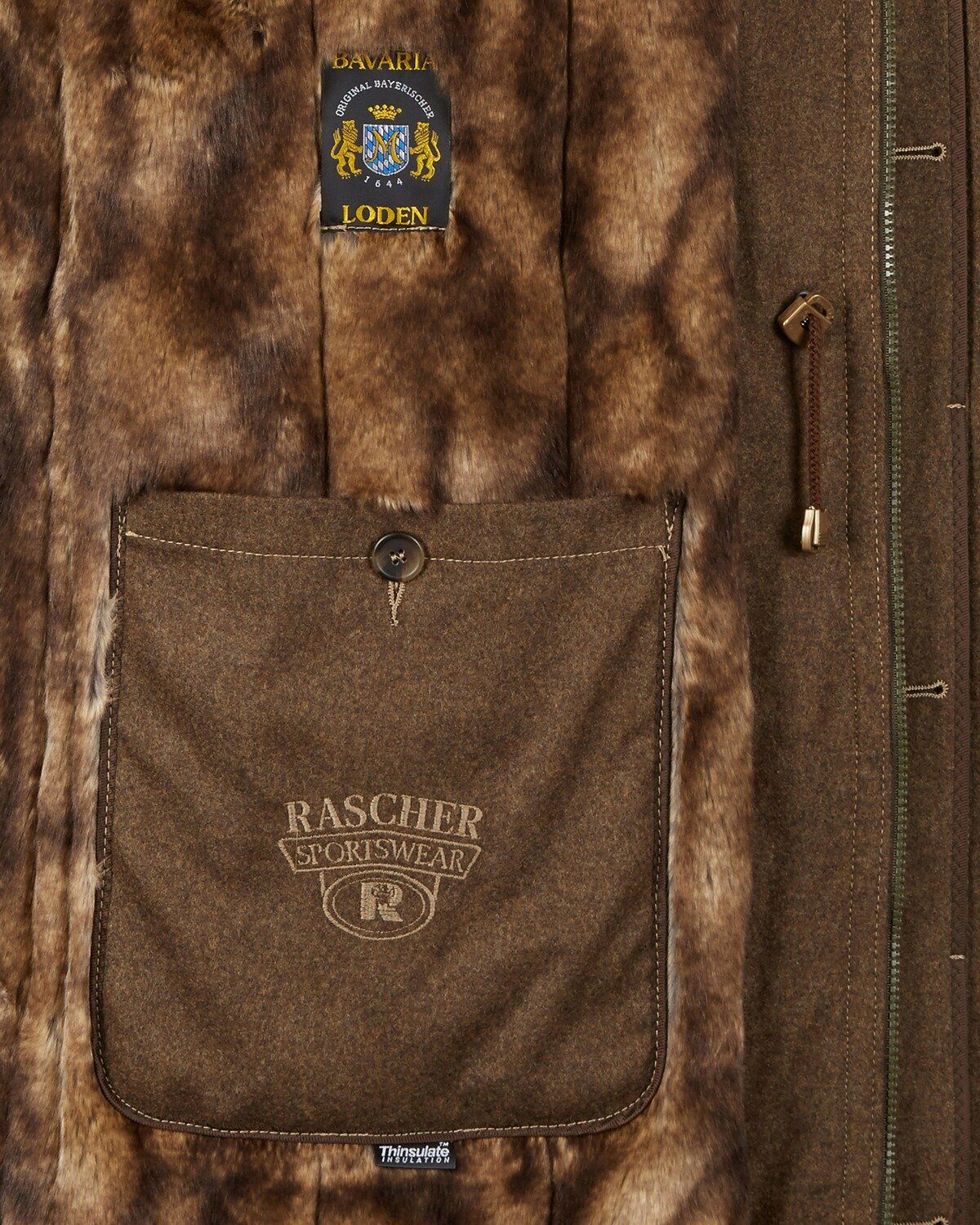 Rascher Wintermantel Ansitzmantel Kuno mit Webpelz günstig online kaufen