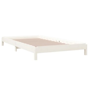 furnicato Bett Stapelbett Weiß 80x200 cm Massivholz Kiefer