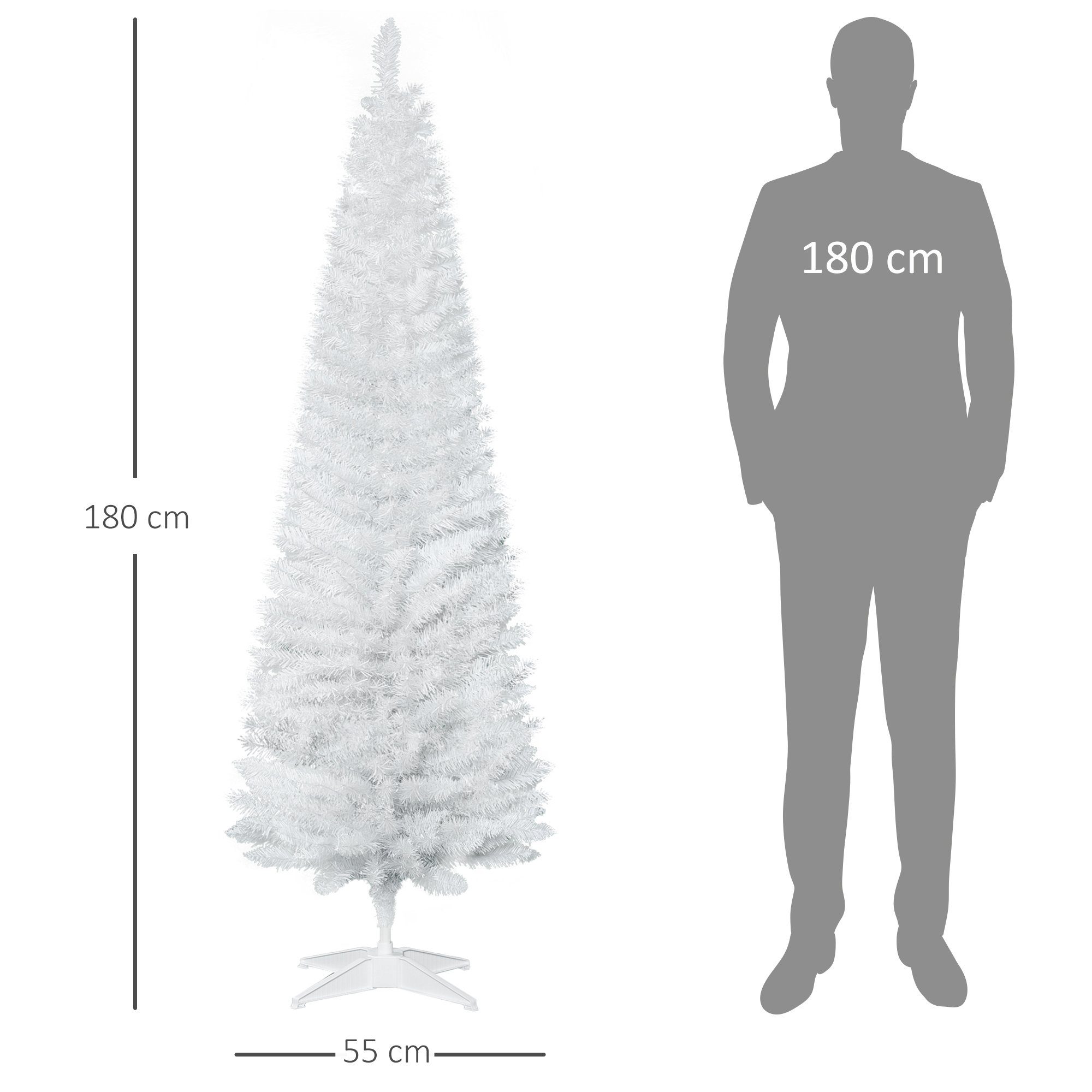 HOMCOM Künstlicher Weihnachtsbaum Weihnachtsbaum, 55 x 180 cm (BxH)