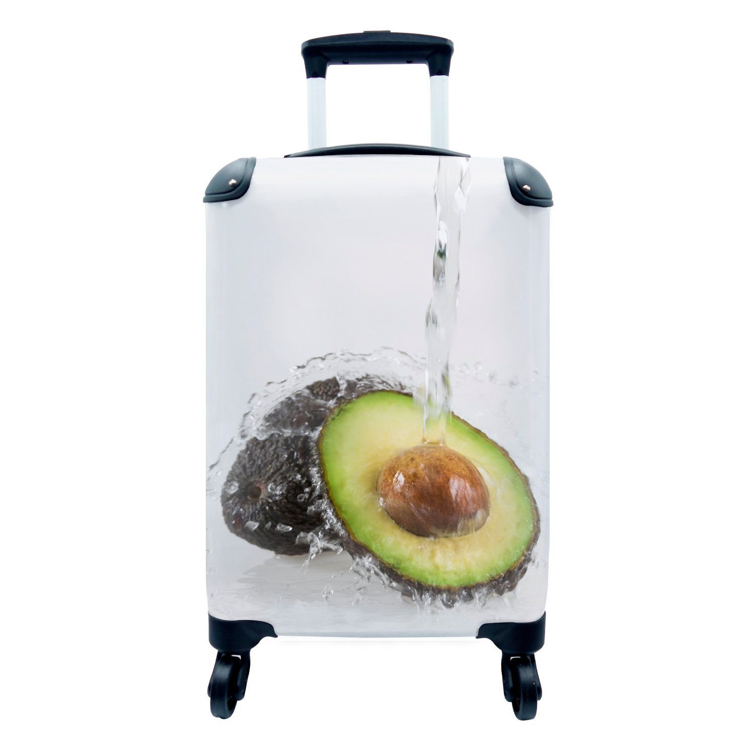 MuchoWow Handgepäckkoffer Wasser - Avocado - Wasserhahn, 4 Rollen, Reisetasche mit rollen, Handgepäck für Ferien, Trolley, Reisekoffer