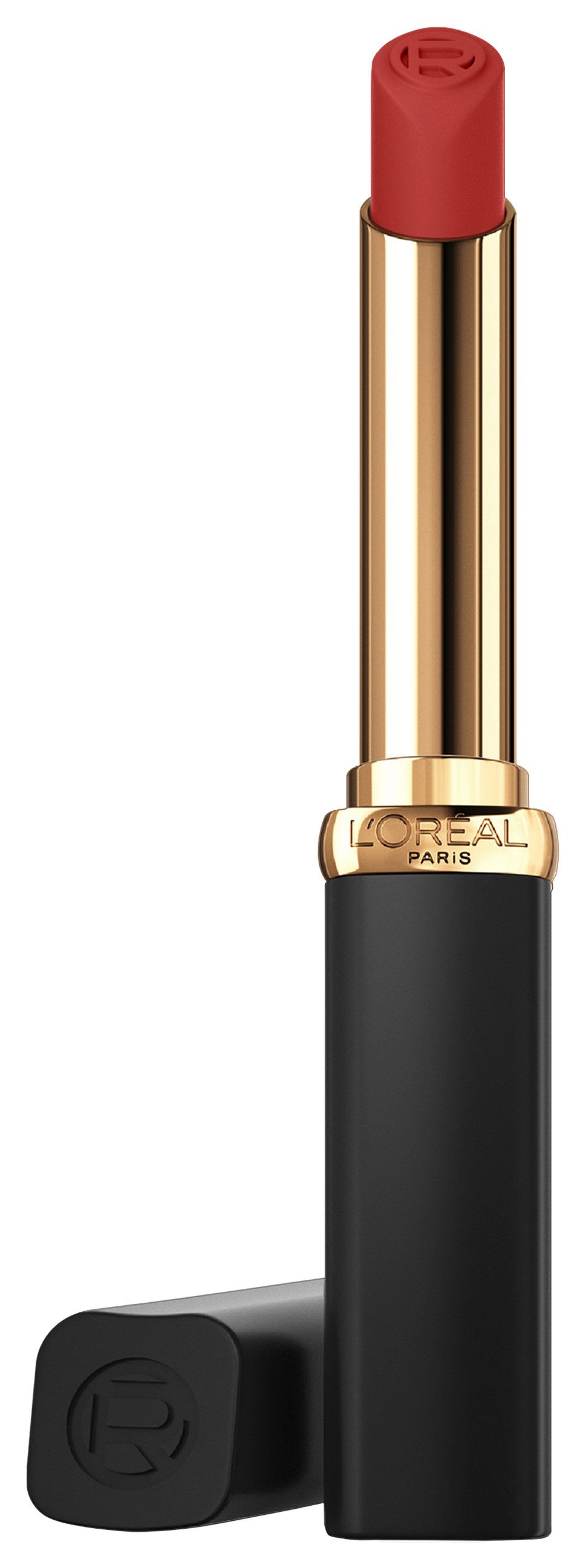 L'ORÉAL PARIS Lippenstift L'Oréal Paris Color Riche Intense Volume Matte, Pudrig-mattes Finish, mit Arganöl und Hyaluronsäure, bis zu 16h Halt.