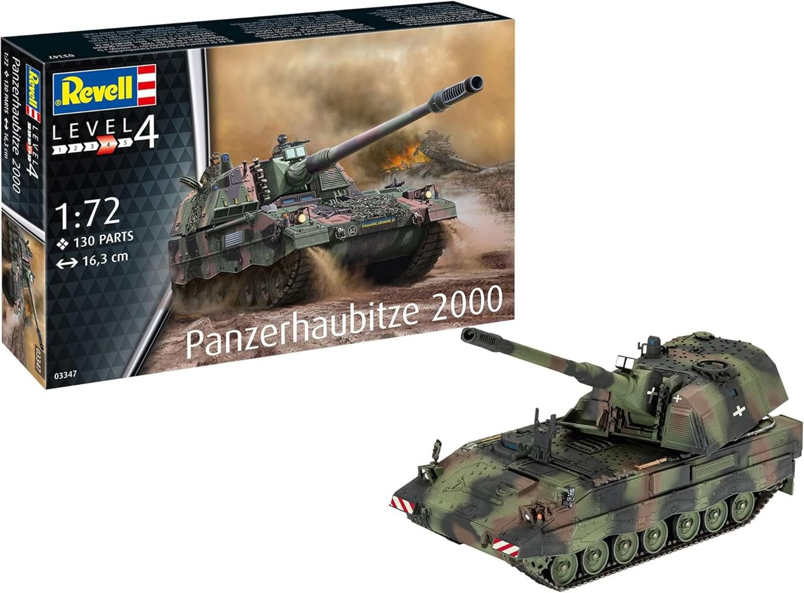Revell® Modellbausatz Revell Modellbausatz Panzerhaubitze 2000 61 Teile 12+ Maßstab 1:76, Maßstab 1:76, (61-tlg)