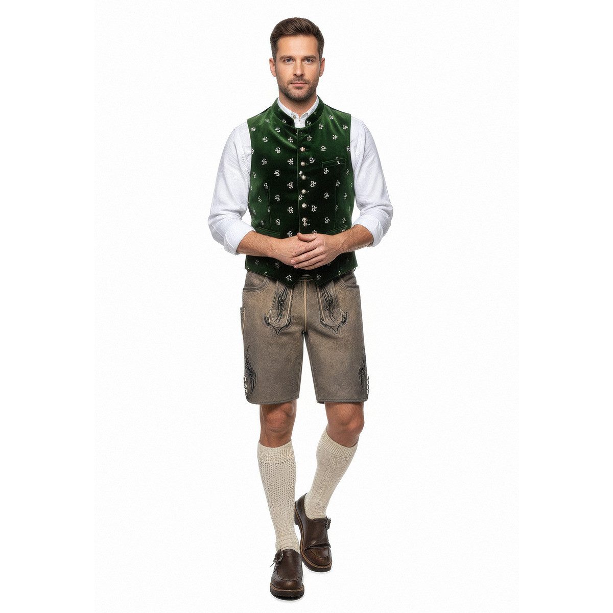 Spieth & Wensky Trachtenlederhose Fulvier Herren (1-tlg) Trachtenlederhose, Trachtenhose, Bayerische Lederhose, Oktoberfest – Bild 5 von 5