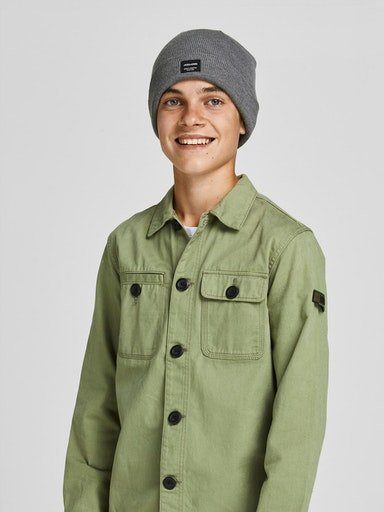 JNR BEANIE Jack & Junior Beanie Grey JACDNA SN Jones Melange