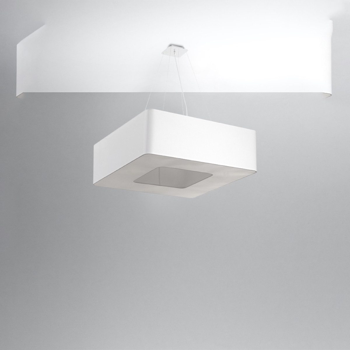 SOLLUX lighting Kronleuchter Kronleuchter Urano 60 Weiß, Nicht enthalten