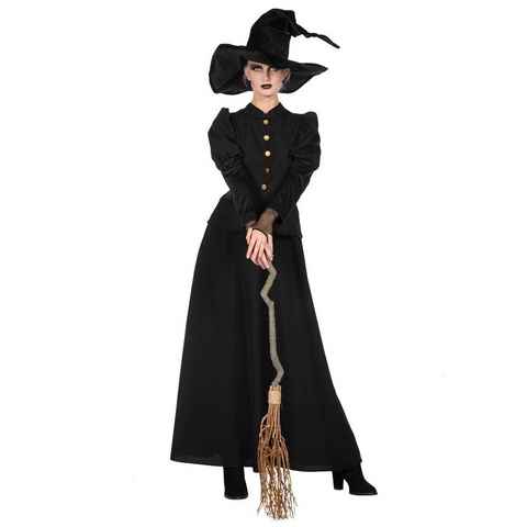 Metamorph Kostüm Gothic Kleid Herrin, Züchtig geschnittenes Kleid für Hexen und gestrenge Damen