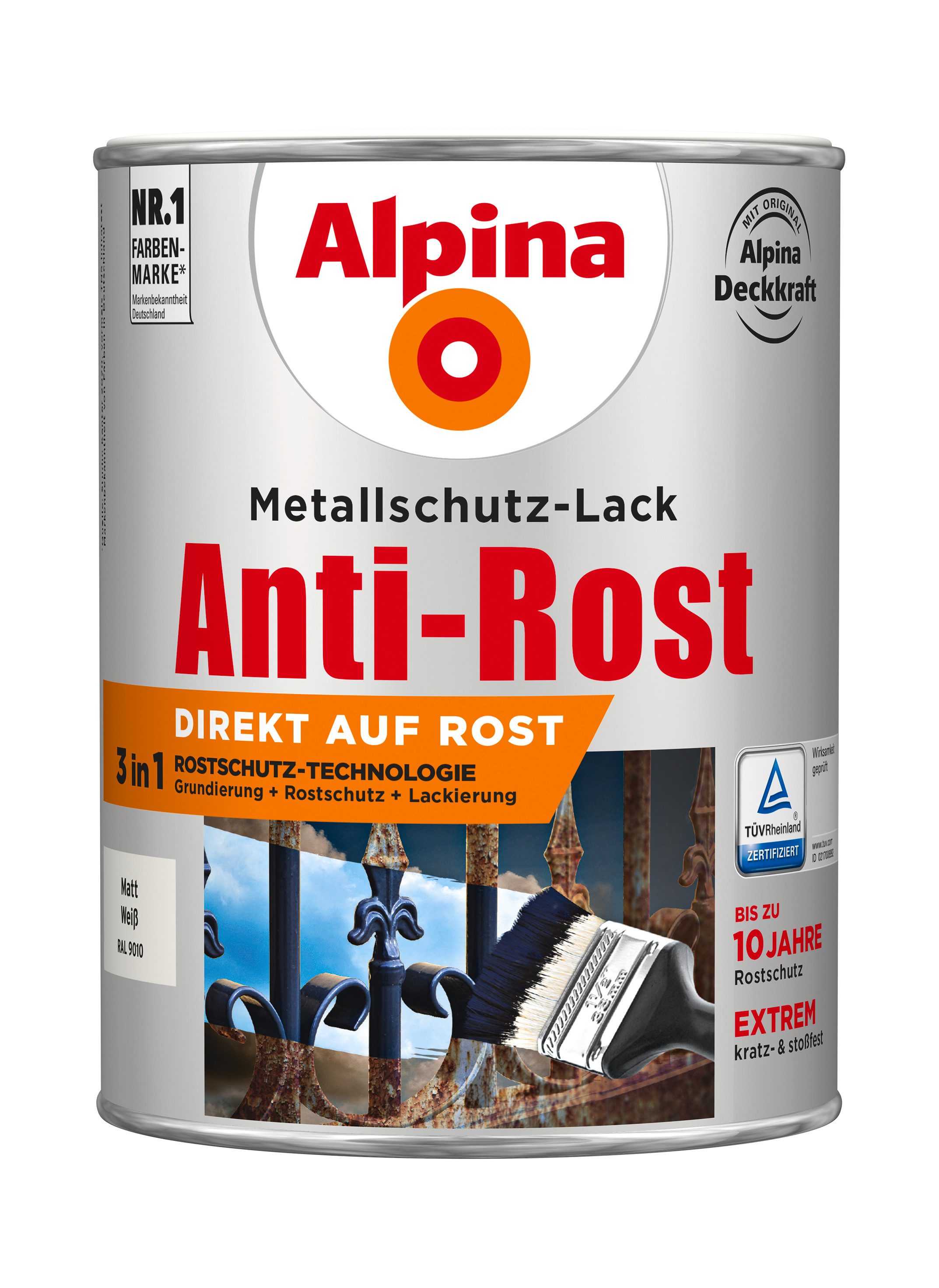 Alpina Metallschutzlack Metallschutzlack Anti-Rost matt