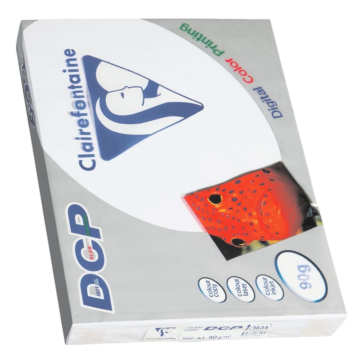 CLAIREFONTAINE Farblaser-Druckerpapier DCP, Format DIN A3, 90 g/m², 172 CIE, 500 Blatt