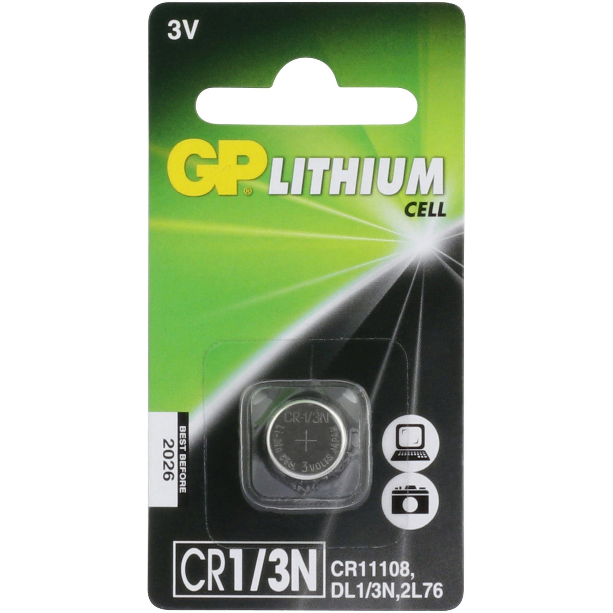 GP Batteries CR1/3N Batterie GP Lithium 3V 1 Stück Batterie, (3,0 V)
