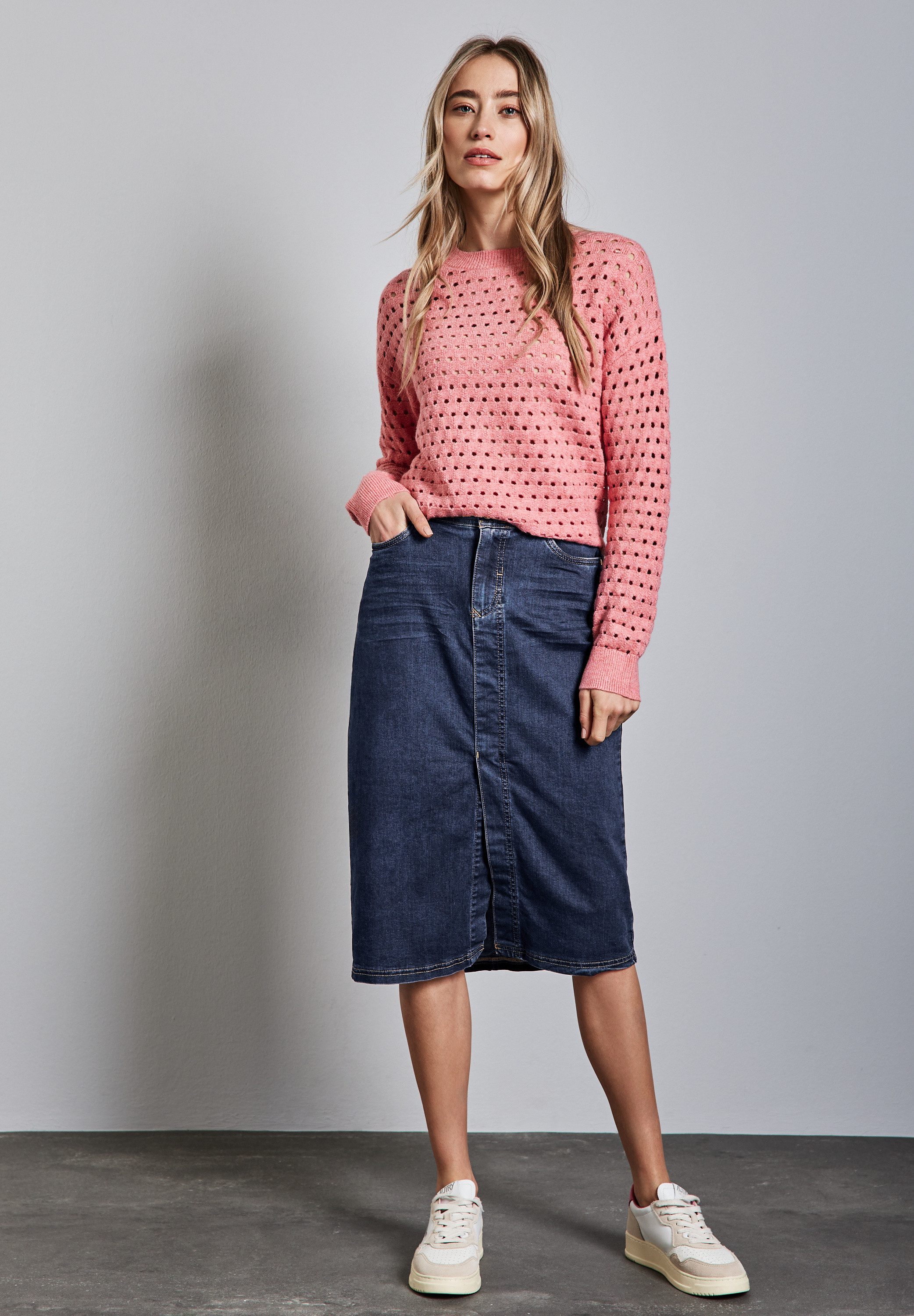 STREET ONE Jeansrock aus Baumwolle mit Stretchanteil