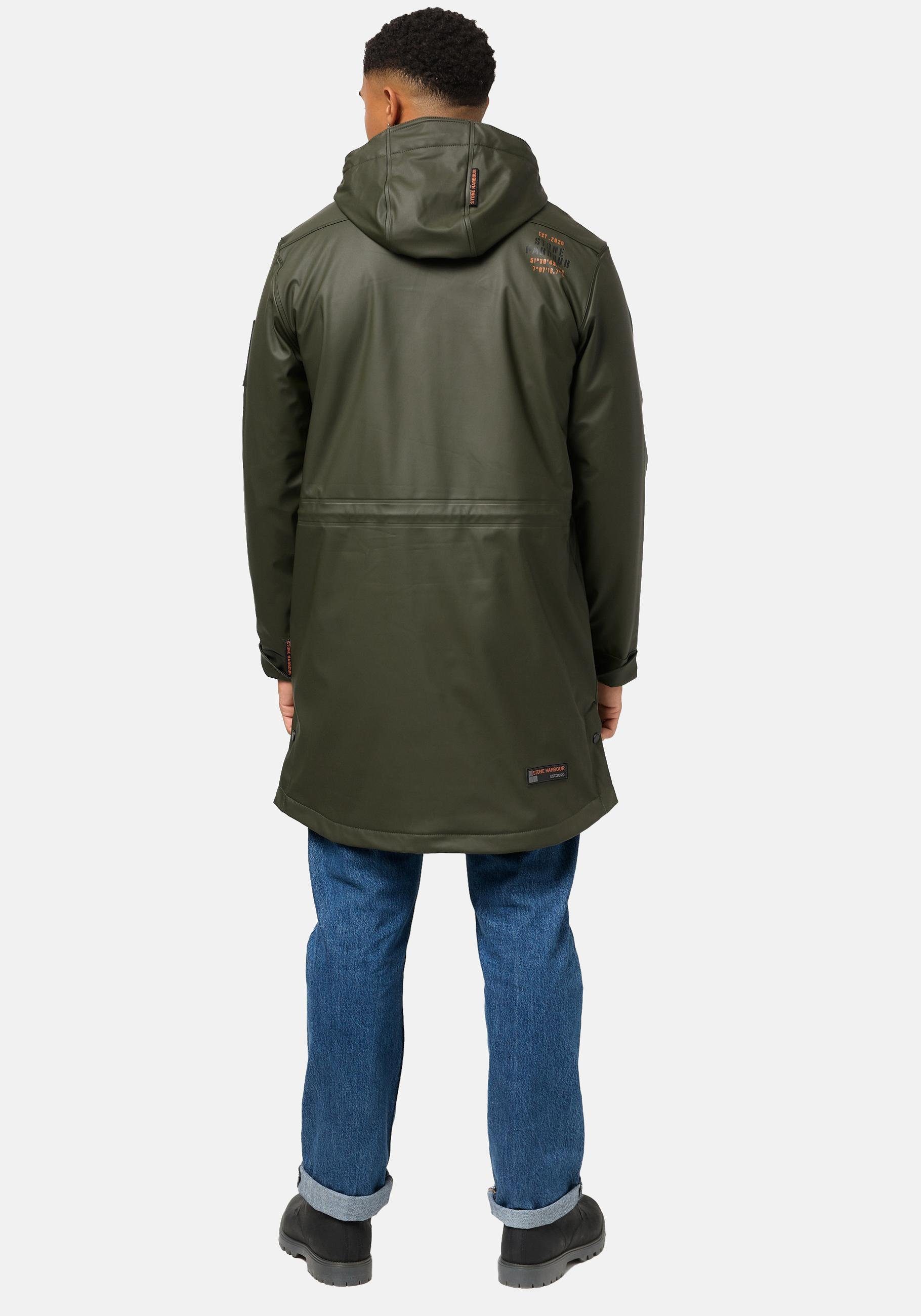 Stone Harbour Regenmantel Verdaan Wasserdichter Regenparka mit Fleece-Innenfutter