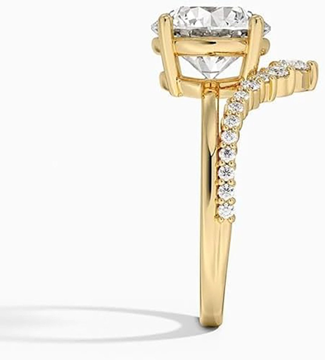 Jumpeak Diamantring Ring für den Heiratsantrag,D,VS1,3EX,Labordiamant 2ct, Diamantring, Geschenk für frau,Liebes geschenk für sie,Damen geschenk