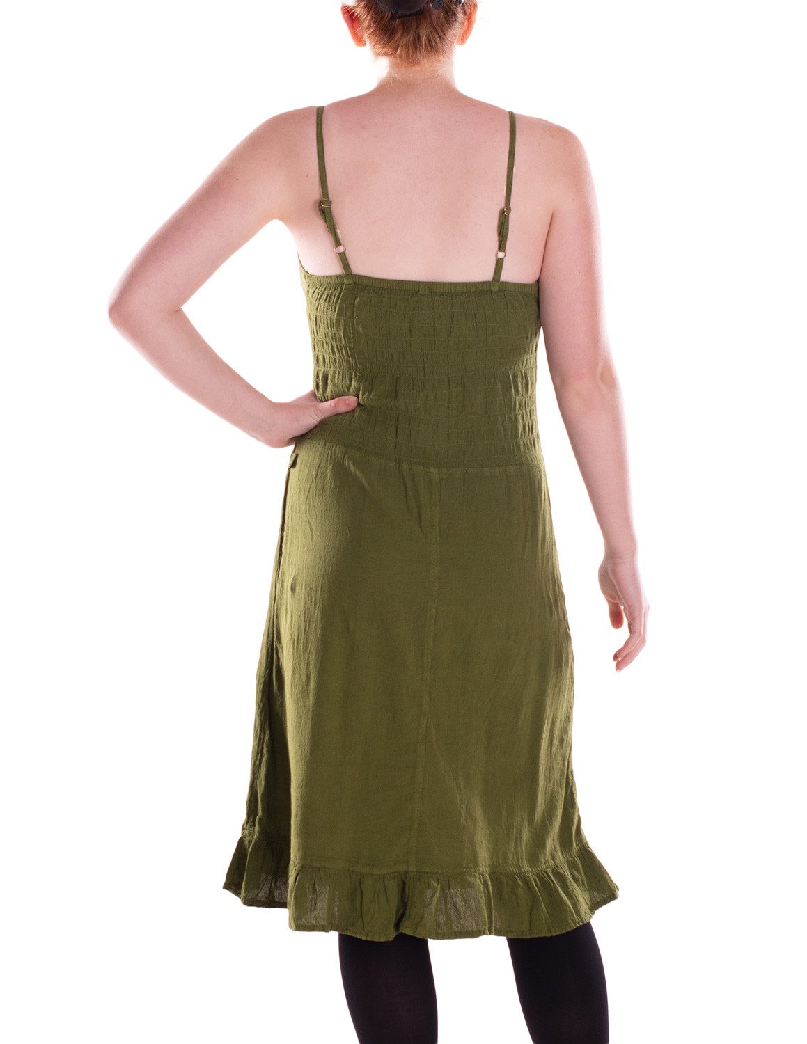 Vishes Sommerkleid Damen knielanges Kleid Baumwolle günstig online kaufen
