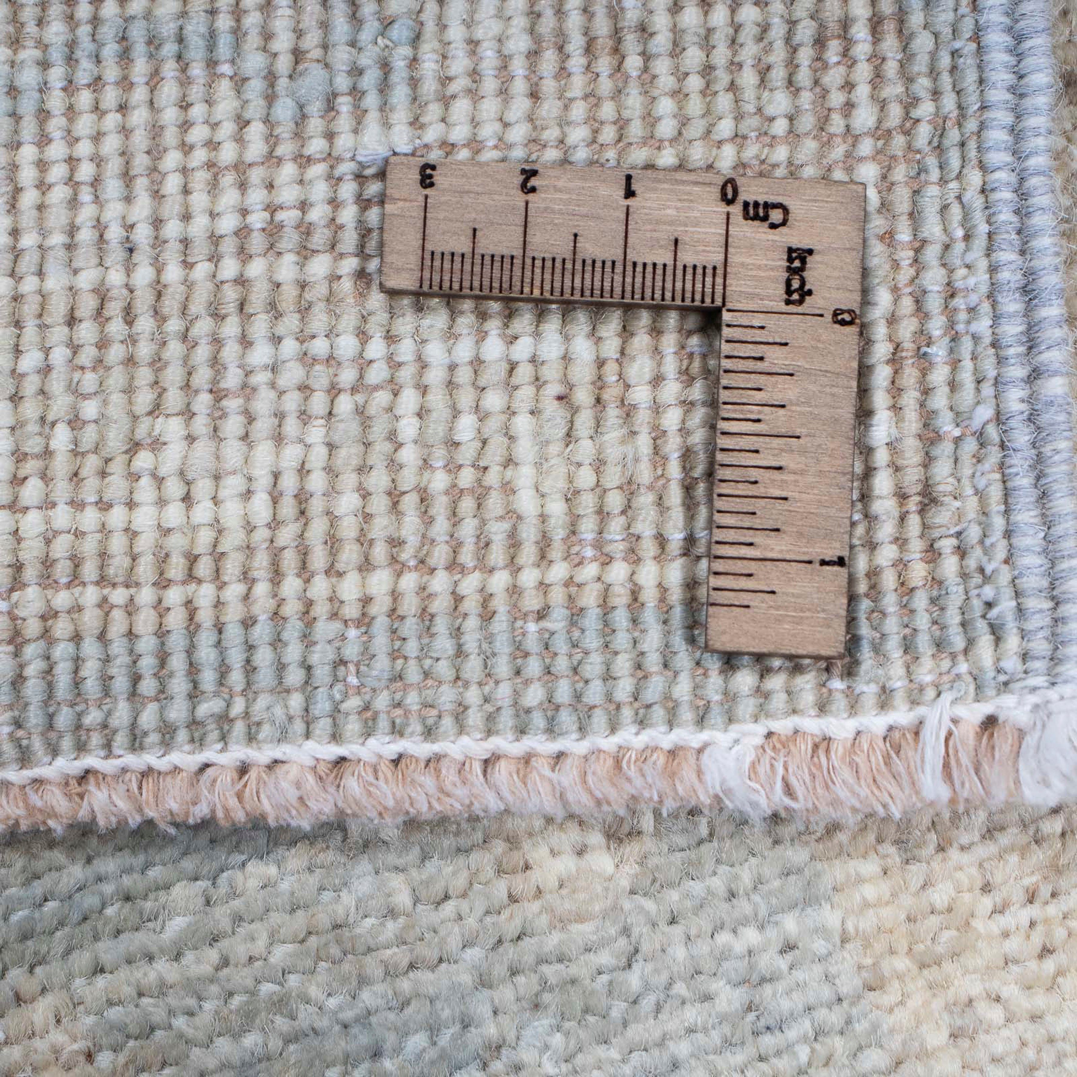 Ziegler rechteckig, mit 6 x Handgeknüpft, Einzelstück beige, morgenland, - Wohnzimmer, mm, Höhe: 299 79 Orientteppich Zertifikat - cm