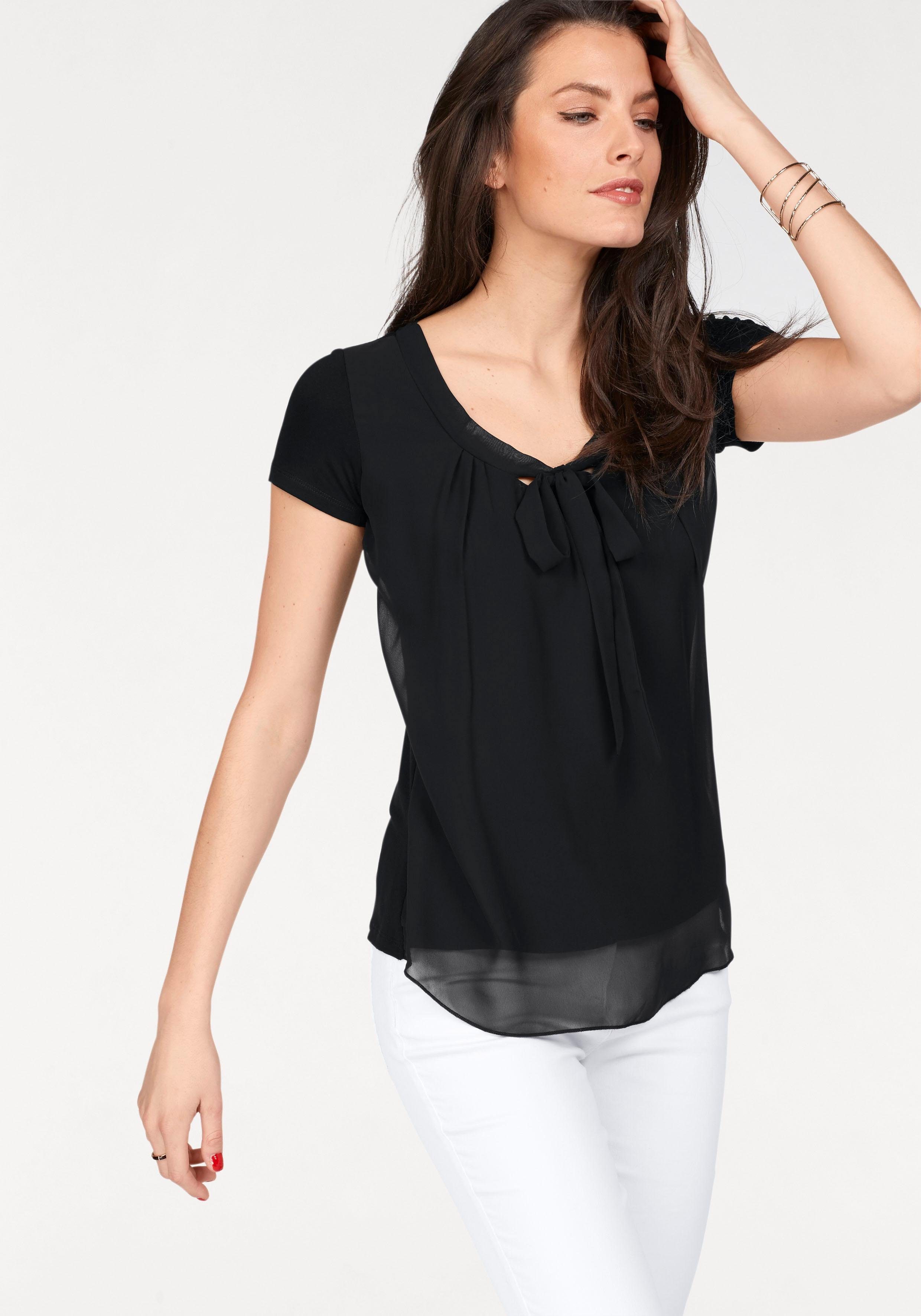 schwarze kurzarm Blusen online kaufen | OTTO