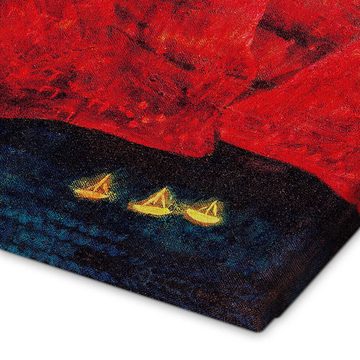 Posterlounge Leinwandbild Paul Klee, Südliche Küste abends, Malerei