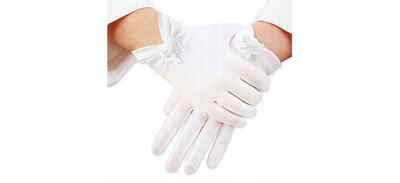 Festivalartikel Abendhandschuhe Kommunionshandschuhe für Mädchen - Weiß, Einheitsgröße