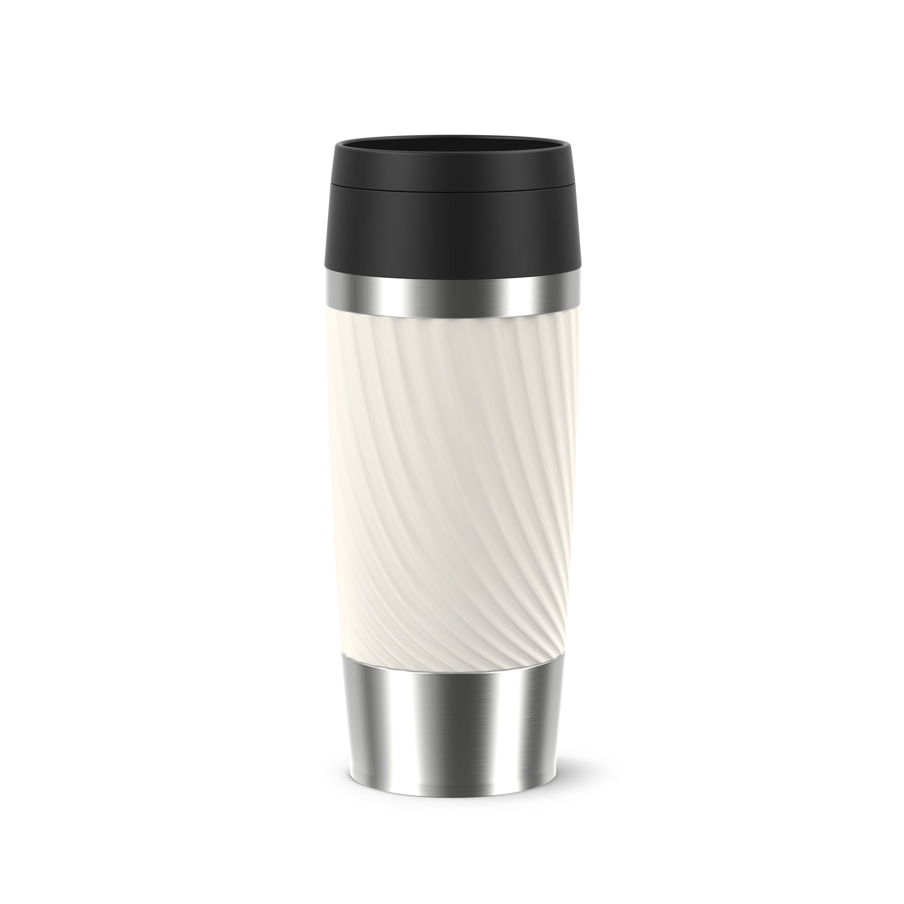 Emsa Термокружка Travel Mug Classic Twist, 1-tlg., Edelstahl, Kunststoff, Silikon, 0,36 Liter, Comfort-Schraubverschluss, Quick-Press, auslaufsicher