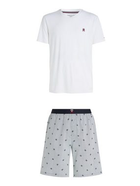 Tommy Hilfiger Underwear Pyjama SS TEE WOVEN SET PRINT (Set, 2 tlg) mit Logo-Muster